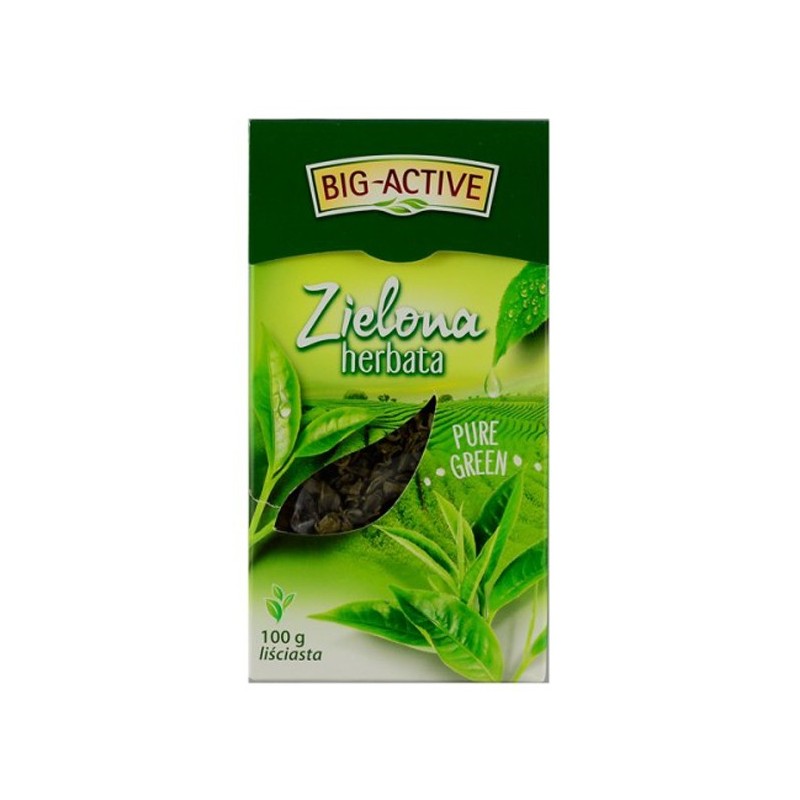 Herbata liściasta BIG - ACTIVE "PURE GREEN" ZIELONA 100g.