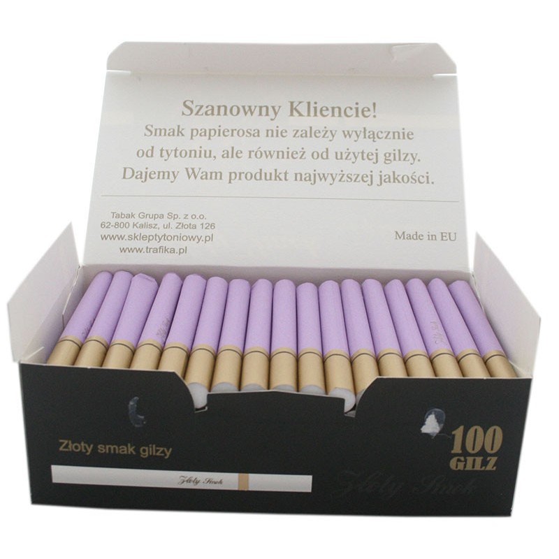 Gilzy ZŁOTY SMOK 100 fioletowe