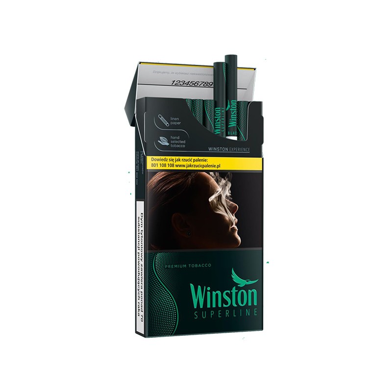 Papierosy WINSTON BLACK GREEN SUPERLINE