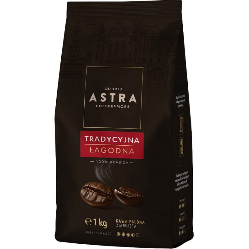 Kawa ziarnista ASTRA TRADYCYJNA ŁAGODNA 1kg