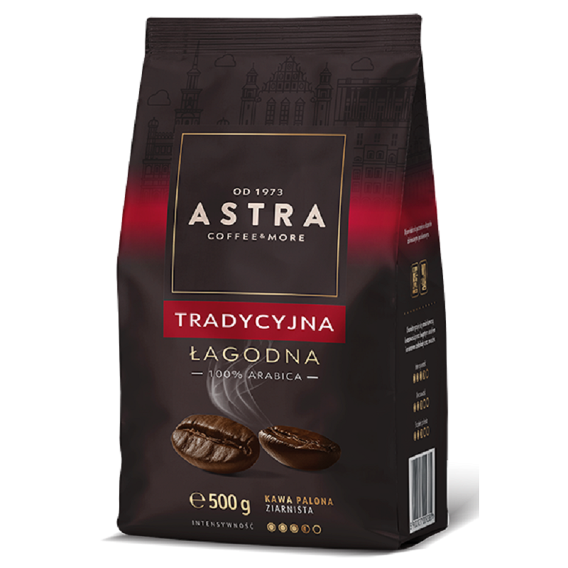 Kawa ziarnista ASTRA TRADYCYJNA ŁAGODNA 500g