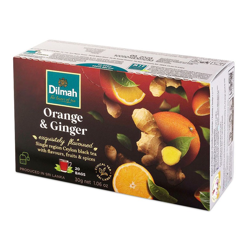 Herbata  DILMAH ORANGE & GINGER - 20 torebek
