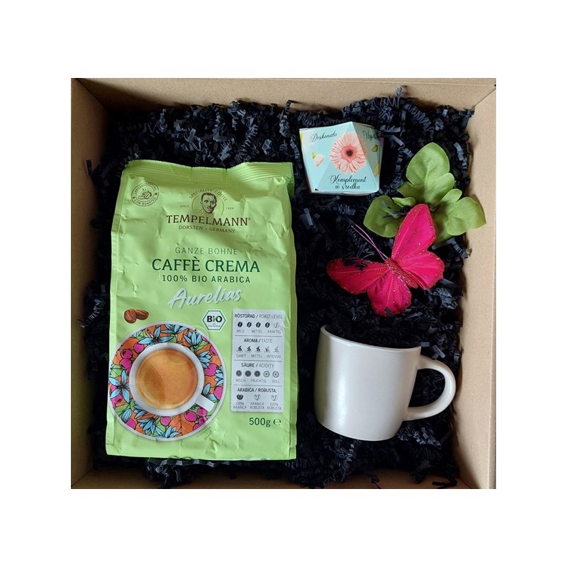 Zestaw prezentowy kawa TEMPELMANN AURELIAS CAFFE CREMA 500g