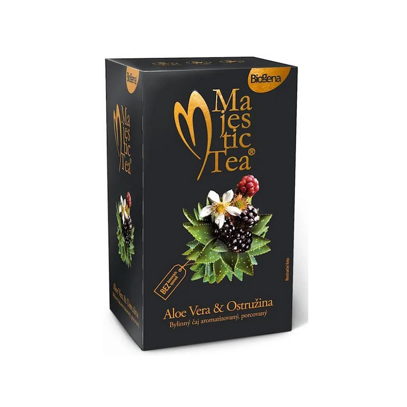 Herbata ekspresowa BIOGENA MAJESTIC JEŻYNA & ALOE VERA - 20 torebek