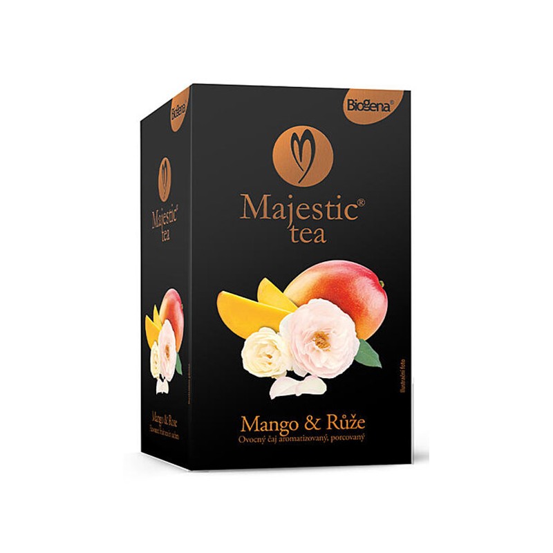Herbata ekspresowa BIOGENA MAJESTIC MANGO & RÓŻA - 20 torebek